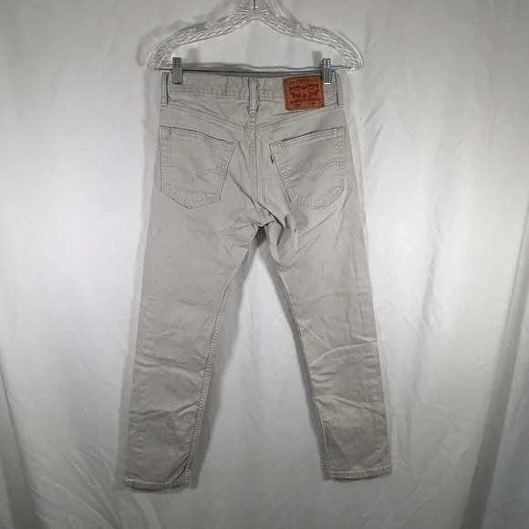 Levi's 502 Jeans 28x30 White Grey Cotton Blend Button Zip Pockets Strauss - Picture 6 of 11